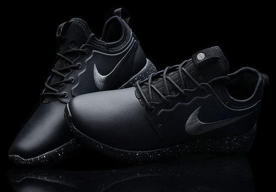 Nike Roshe Two Leather Prm Mens & Womens (unisex) All Black Outlet Store